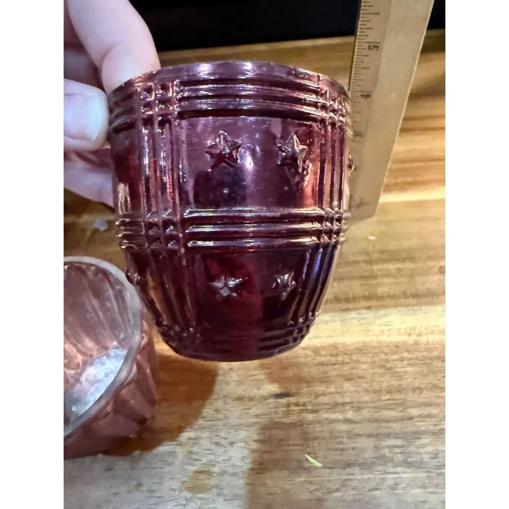 Pottery Barn Mercury Glass Votive Candle Holder Set of 5 Blush Patina Decor